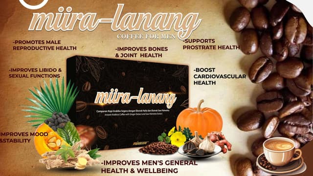 Miira-Lanang Coffee for Men. Complete Health Care Supplement for Men